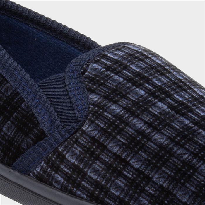 Mens Navy Full Slippers