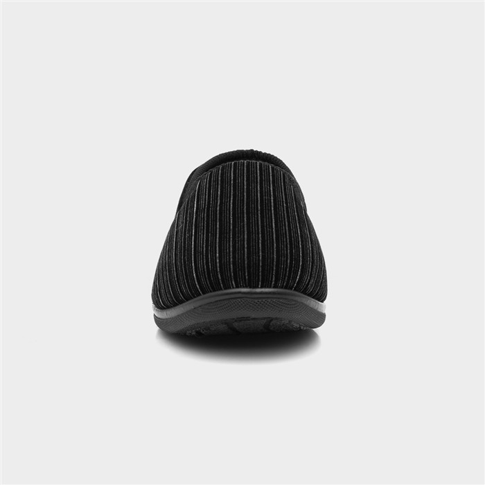 Mens Black Full Slipper