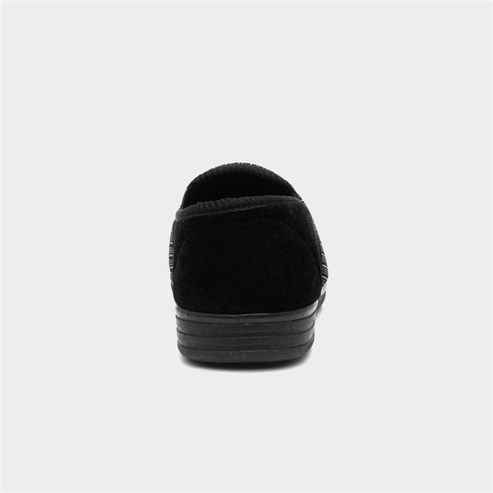 Mens Black Full Slipper