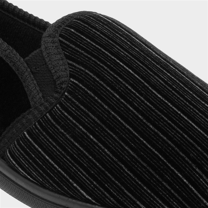 Mens Black Full Slipper