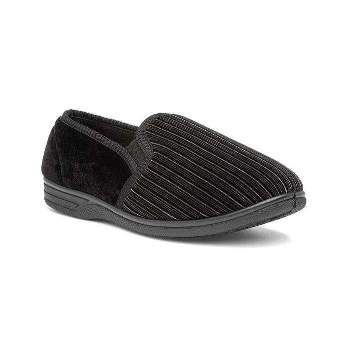 Image of The Slipper Company Mens Full Back Stripe Slipper