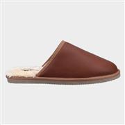 Hush Puppies Mens Coady Leather Slipper in Tan (Click For Details)