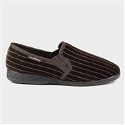 Goodyear Don Mens Brown Pinstripe Slipper (Click For Details)