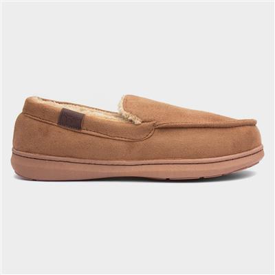 Drysdale Mens Tan Moccasin Slipper