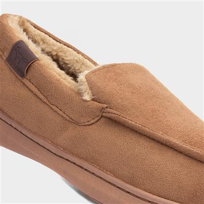 Drysdale Mens Tan Moccasin Slipper