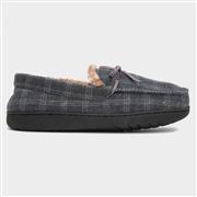 The Slipper Company Olly Mens Grey Check Moccasin (Click For Details)