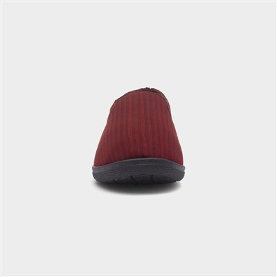 Mens Burgundy Full Slipper