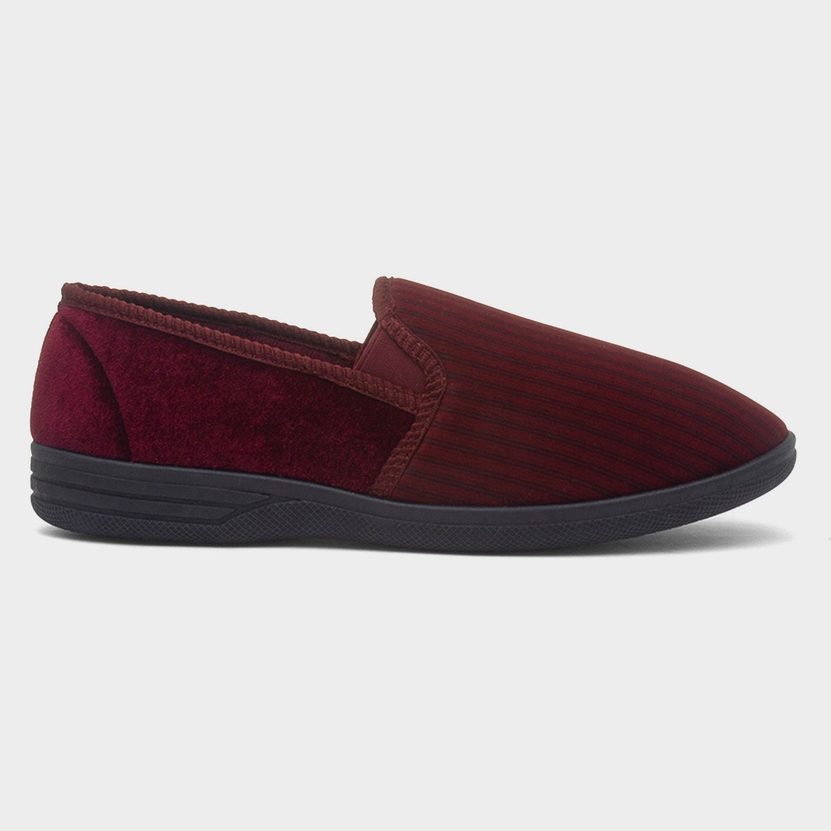 Mens Burgundy Full Slipper