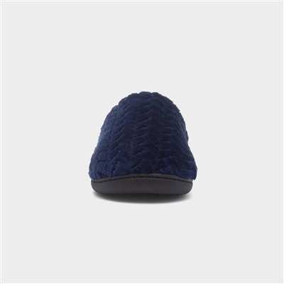 Mens Navy Mule Slipper