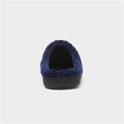 Mens Navy Mule Slipper