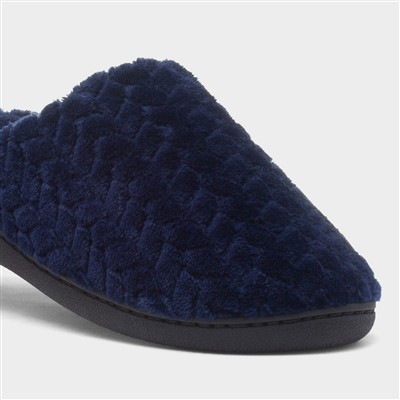 Mens Navy Mule Slipper