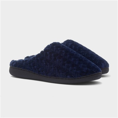 Mens Navy Mule Slipper