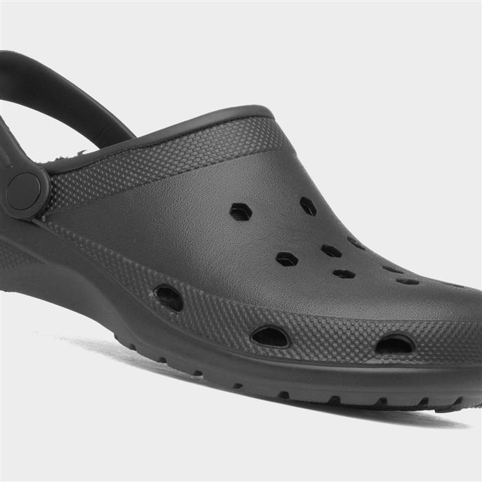 Mens Black Warm Lined EVA Slipper