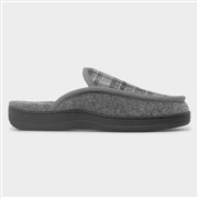 The Slipper Company Mens Grey Checked Mule Slipper (Click For Details)