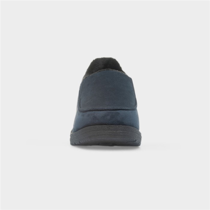 Mens Navy Full Slip On Slipper