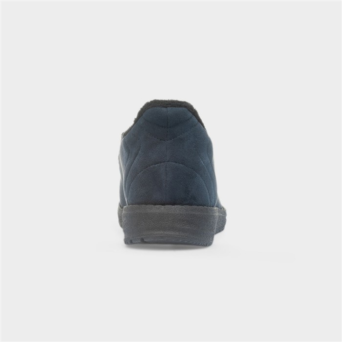 Mens Navy Full Slip On Slipper