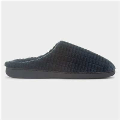 Mens Navy Mule Slippers