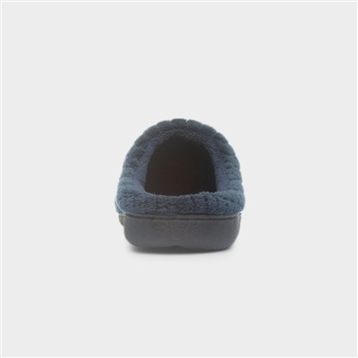 Mens Navy Mule Slippers