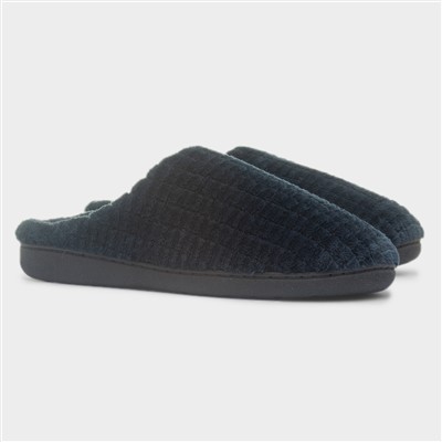 Mens Navy Mule Slippers