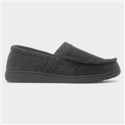 The Slipper Company Mens Black & Grey Full Slipper (Click For Details)