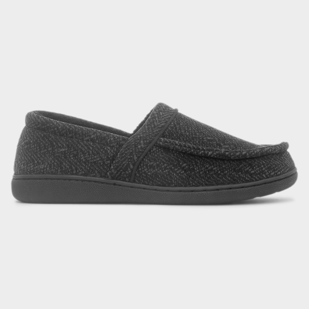 Mens Black & Grey Full Slipper