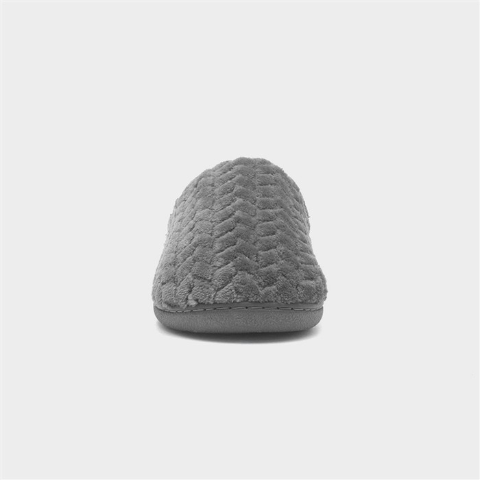 Mens Grey Mule Slipper