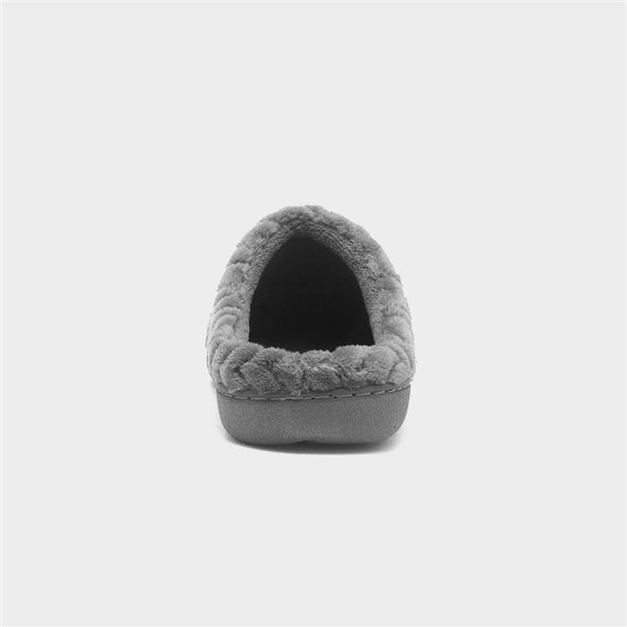 Mens Grey Mule Slipper