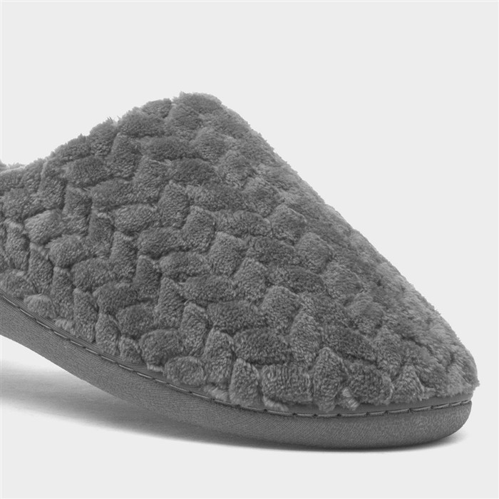 Mens Grey Mule Slipper