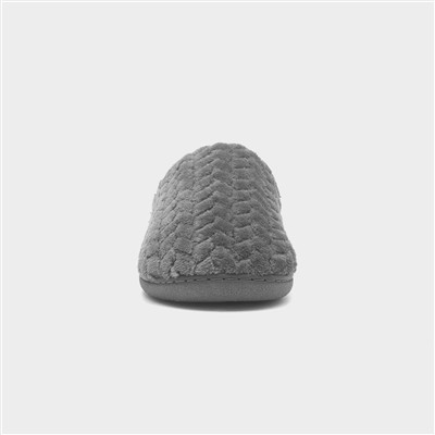 Mens Grey Mule Slipper