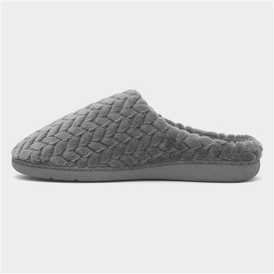 Mens Grey Mule Slipper
