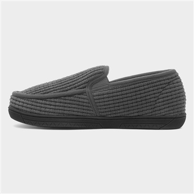 Mens Grey Full Slipper
