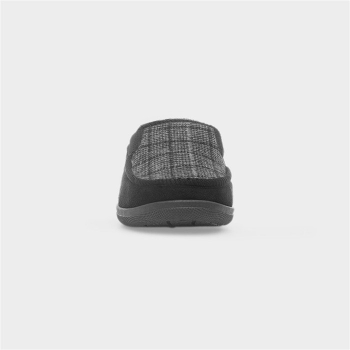 Mens Grey Warm Lined Slipper
