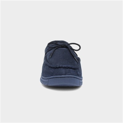 Mens Navy Moccasins