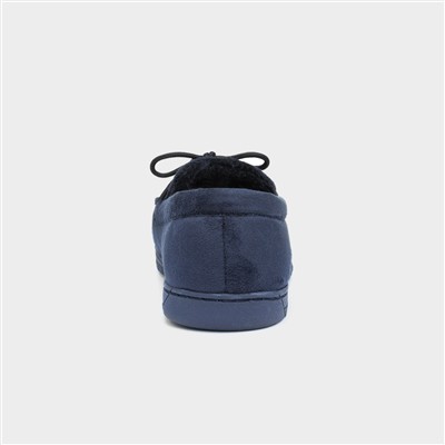 Mens Navy Moccasins