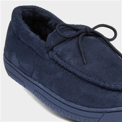 Mens Navy Moccasins