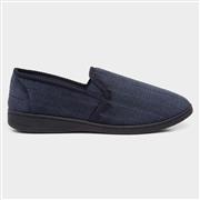 The Slipper Company Mens Twin Gusset in Navy (Click For Details)