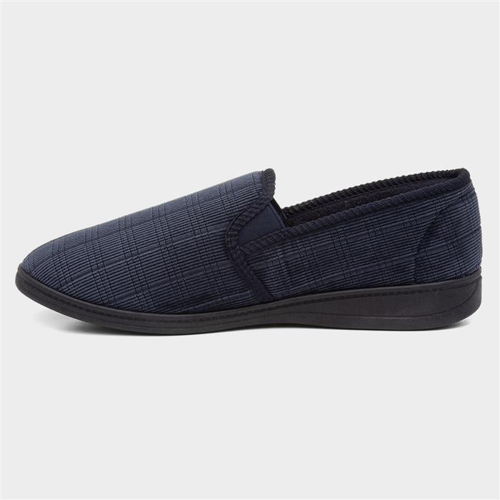 Mens Navy Full Slipper