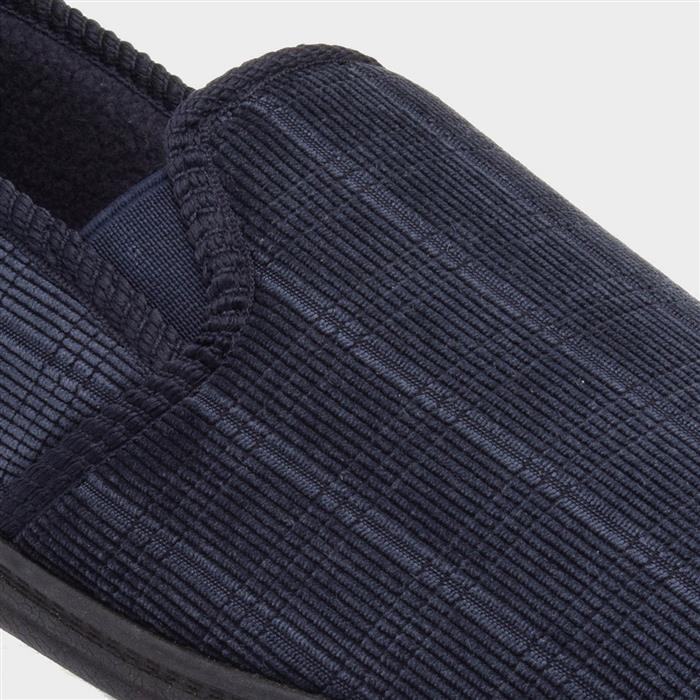 Mens Navy Full Slipper