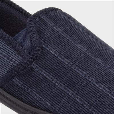 Mens Navy Slipper