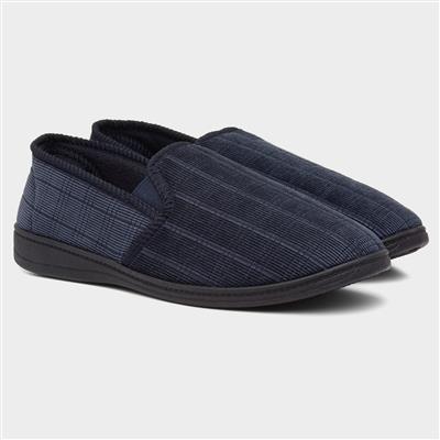 Mens Navy Slipper