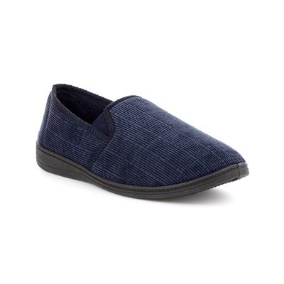 The Slipper Company Mens Navy Check 