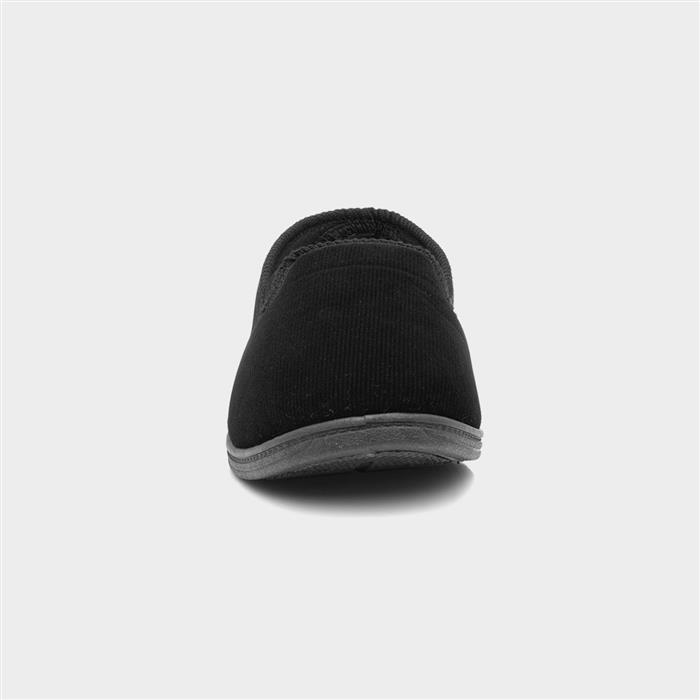 Mens Black Full Slippers