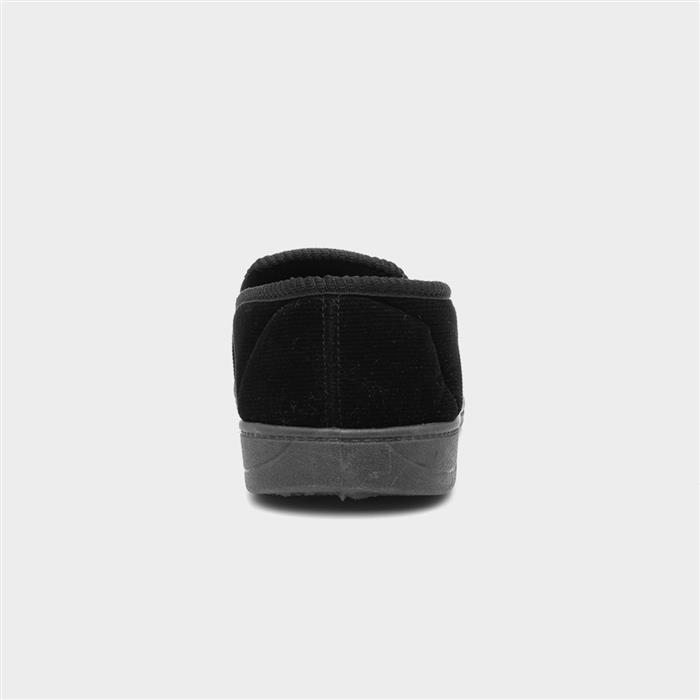 Mens Black Full Slippers