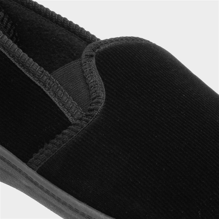 Mens Black Full Slippers