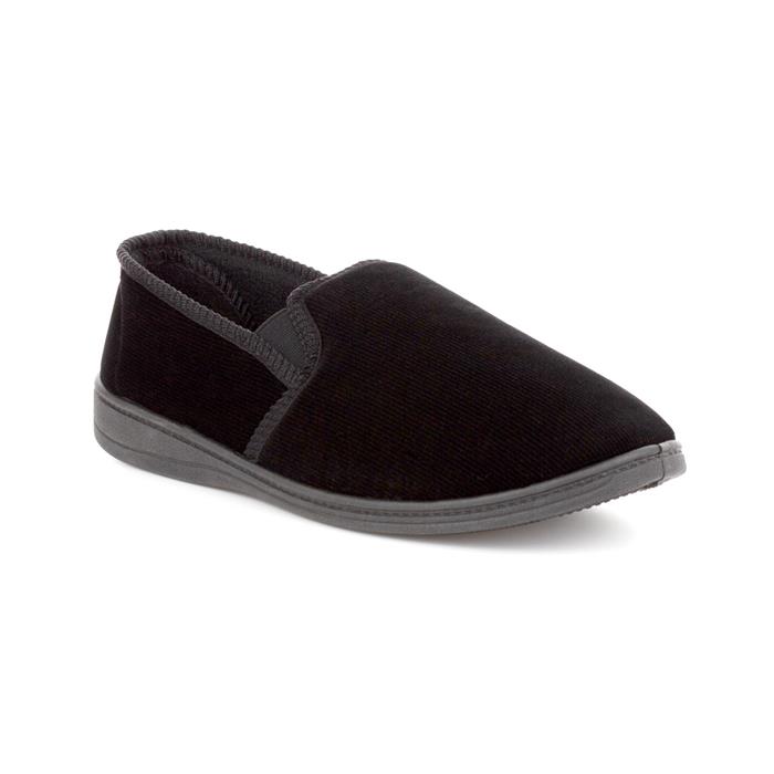 Image of The Slipper Company Mens Black Full Slipper