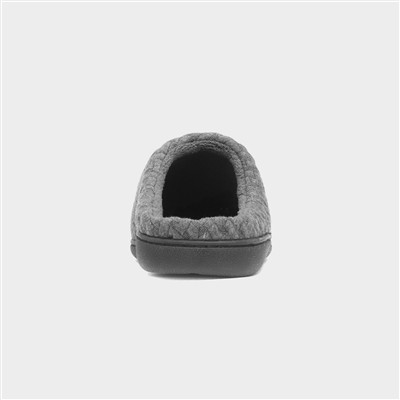 Mens Grey Mule Slippers