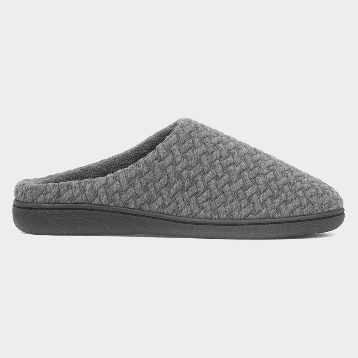 Mens Grey Mule Slippers