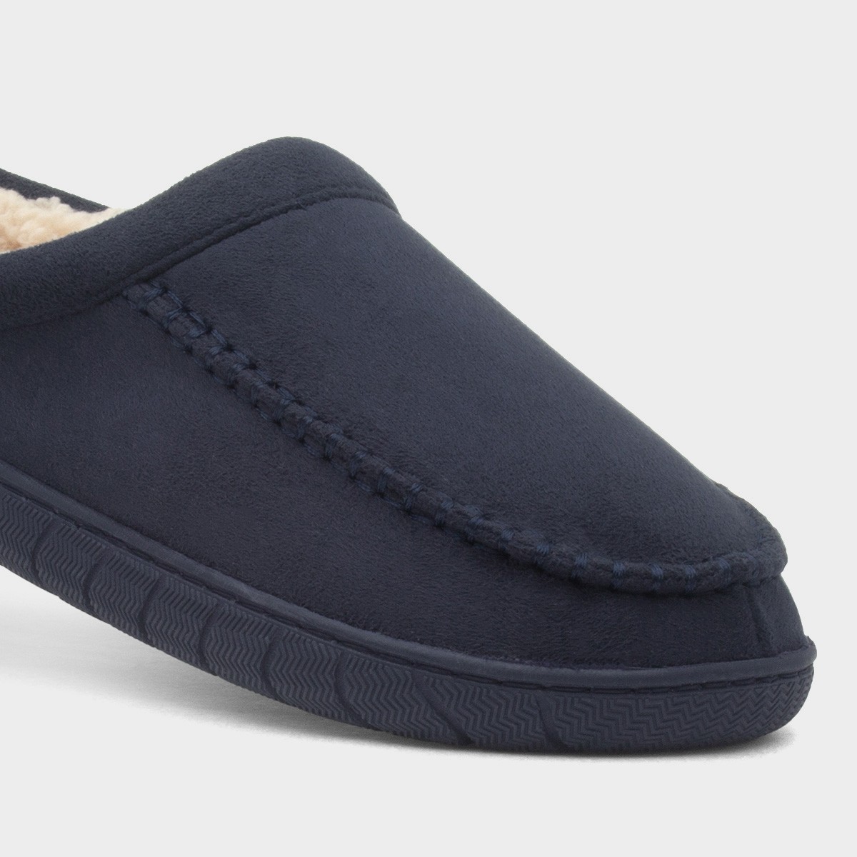 The Slipper Company Mens Navy Warm Lined Mule-69190 | shoezone