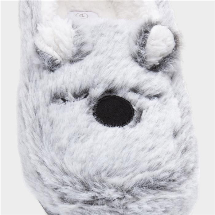 Womens Grey Koala Moccasin