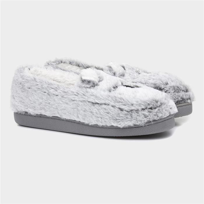 Womens Grey Koala Moccasin